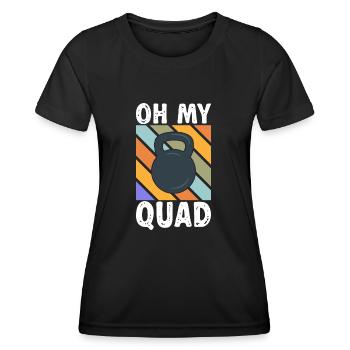 Kettlebell Workout Entraînement de fitness - T-shirt sport Femme - noir - Devant - AI Model Female 172 light (172cm)
