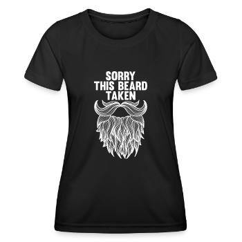 Valentinstag bart ist meiner witzig valentinstag - Frauen Funktions-T-Shirt - Schwarz - Vorne - AI Model Female 172 light (172cm)