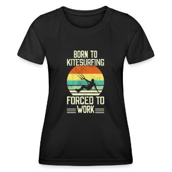 Kitesurf Kitesurfer Kiteboard - Frauen Funktions-T-Shirt - Schwarz - Vorne - AI Model Female 172 light (172cm)