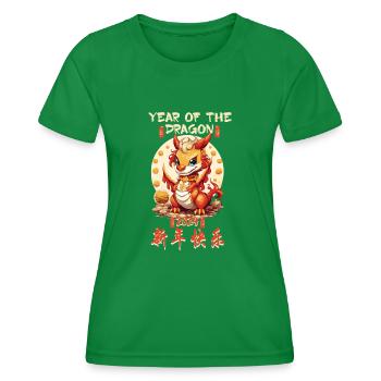 Year Of The Dragon Happy Chinese New Year 2024 - Women's Functional T-Shirt - kelly green - Front - AI Model Female 172 dark (172cm)