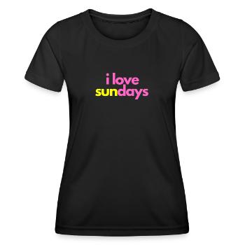 J’adore les dimanches ! - J’adore les dimanches ! - T-shirt sport Femme - noir - Devant - AI Model Female 172 light (172cm)