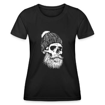 Bûcheron Crâne Bûcheron - T-shirt sport Femme - noir - Devant - AI Model Female 172 light (172cm)