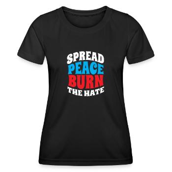 shirt new 06 - Frauen Funktions-T-Shirt - Schwarz - Vorne - AI Model Female 172 light (172cm)
