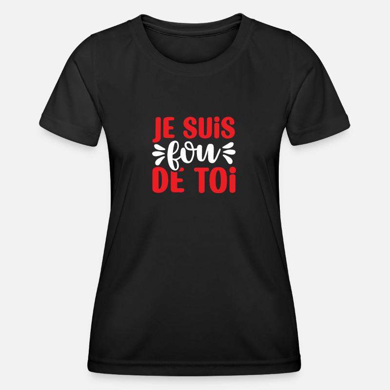I'm crazy about you - Women's Functional T-Shirt - black