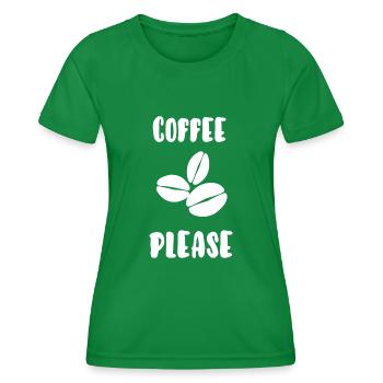 Kaffee bitte - Frauen Funktions-T-Shirt - Kelly Green - Vorne - AI Model Female 172 dark (172cm)