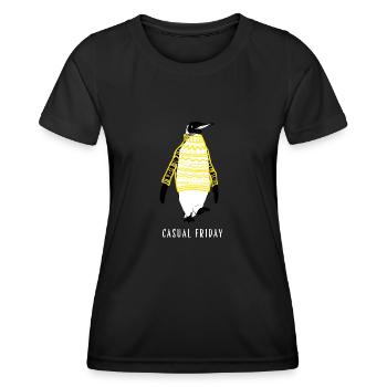 Casual Friday - Frauen Funktions-T-Shirt - Schwarz - Vorne - AI Model Female 172 light (172cm)