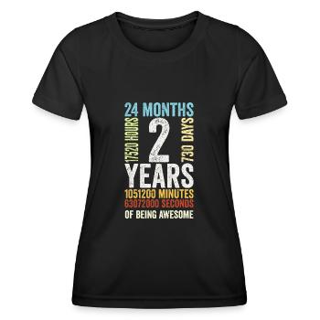 2nd anniversary gift, kids birthday gift, wedding - Frauen Funktions-T-Shirt - Schwarz - Vorne - AI Model Female 172 light (172cm)