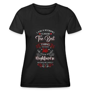 Le Scorpion étoile la superstition de novembre - T-shirt sport Femme - noir - Devant - AI Model Female 172 light (172cm)