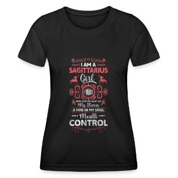 Horoskop November Tierkreis Konstellation - Frauen Funktions-T-Shirt - Schwarz - Vorne - AI Model Female 172 light (172cm)