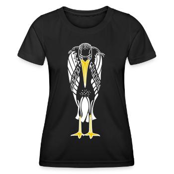 Marabout d'Afrique / Marabou Stork (E, DDP) - T-shirt sport Femme - noir - Devant - AI Model Female 172 light (172cm)