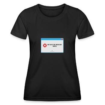 NSFW - Not Safe for Workers' Rights - Women's Functional T-Shirt - black - Front - AI Model Female 172 light (172cm)