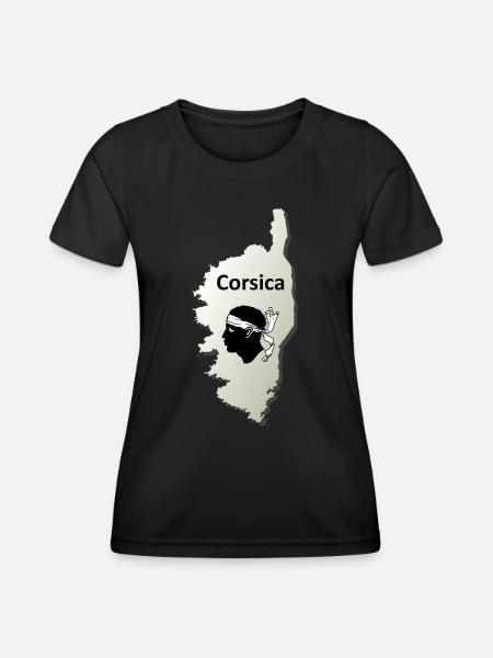 Corse en France Corse - T-shirt sport Femme - noir