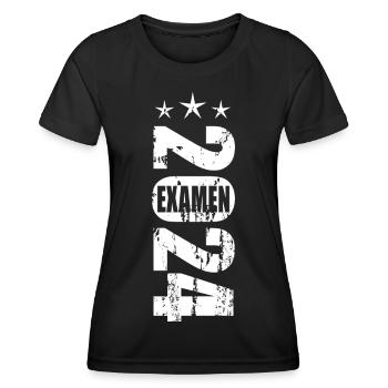Examen 2024 - Frauen Funktions-T-Shirt - Schwarz - Vorne - AI Model Female 172 light (172cm)