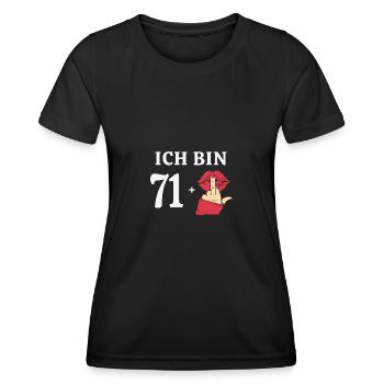 72 Jahre Geburtstagsspruch Runder Geburtstag 72. - Frauen Funktions-T-Shirt - Schwarz - Vorne - AI Model Female 172 light (172cm)