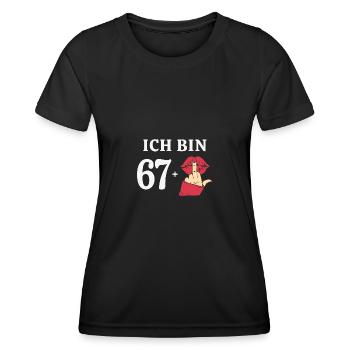 68 Jahre Geburtstagsspruch Runder Geburtstag 68. - Frauen Funktions-T-Shirt - Schwarz - Vorne - AI Model Female 172 light (172cm)