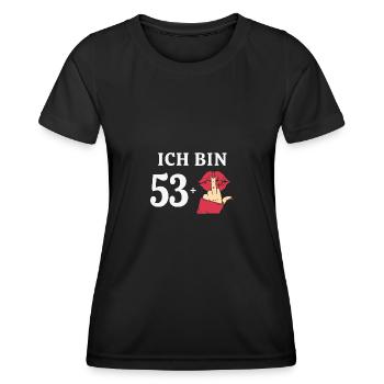 54 Jahre Geburtstagsspruch Runder Geburtstag 54. - Frauen Funktions-T-Shirt - Schwarz - Vorne - AI Model Female 172 light (172cm)