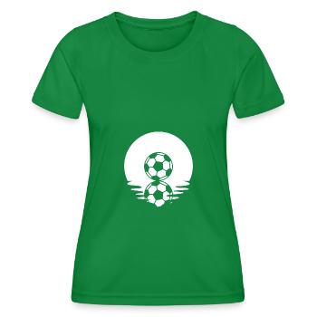 Cercle et réflexion - Football - - T-shirt sport Femme - vert - Devant - AI Model Female 172 dark (172cm)