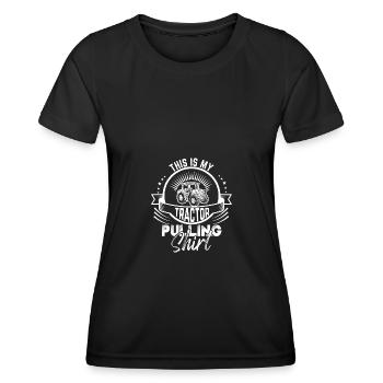 Das ist mein Traktor-Pulling-Shirt - - Frauen Funktions-T-Shirt - Schwarz - Vorne - AI Model Female 172 light (172cm)