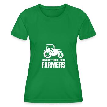 Unterstützen Sie Ihre einheimischen Landwirte - - Frauen Funktions-T-Shirt - Kelly Green - Vorne - AI Model Female 172 dark (172cm)