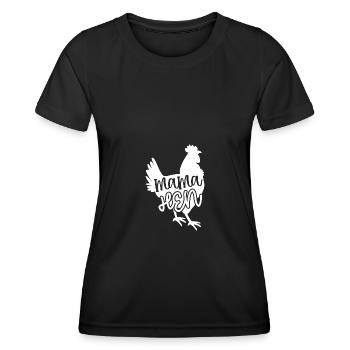 Maman Hen 3 - - T-shirt sport Femme - noir - Devant - AI Model Female 172 light (172cm)