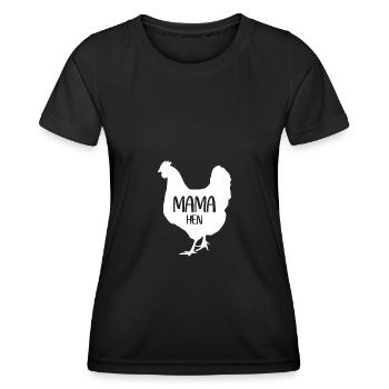 Maman Hen 1 - - T-shirt sport Femme - noir - Devant - AI Model Female 172 light (172cm)