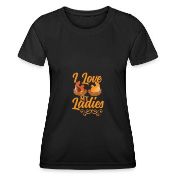 J’aime mes dames 3 - - T-shirt sport Femme - noir - Devant - AI Model Female 172 light (172cm)