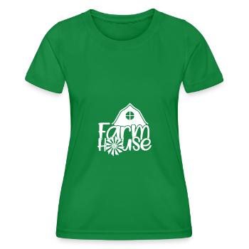 Farm House - - Women's Functional T-Shirt - kelly green - Front - AI Model Female 172 dark (172cm)