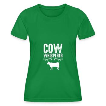 Cow Whisperer 3 - - Women's Functional T-Shirt - kelly green - Front - AI Model Female 172 dark (172cm)