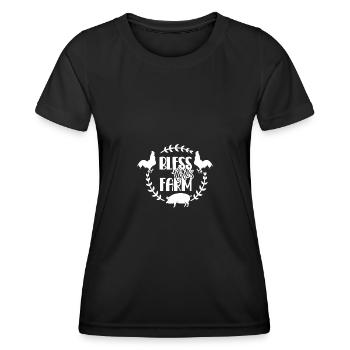 Bless This Farm 2 - - Frauen Funktions-T-Shirt - Schwarz - Vorne - AI Model Female 172 light (172cm)