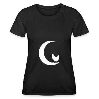Crescent Moon - Hen - - Women's Functional T-Shirt - black - Front - AI Model Female 172 light (172cm)