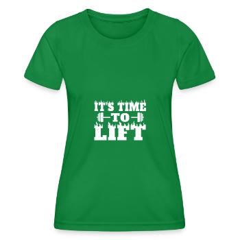 Il est temps de lever - - T-shirt sport Femme - vert - Devant - AI Model Female 172 dark (172cm)
