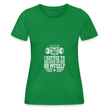 Je refuse de renoncer à moi-même - - T-shirt sport Femme - vert - Devant - AI Model Female 172 dark (172cm)