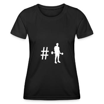 Hashtag - Suitability - - Women's Functional T-Shirt - black - Front - AI Model Female 172 light (172cm)