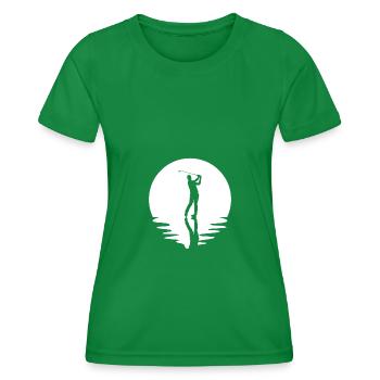 Cercle et réflexion - Golf - - T-shirt sport Femme - vert - Devant - AI Model Female 172 dark (172cm)