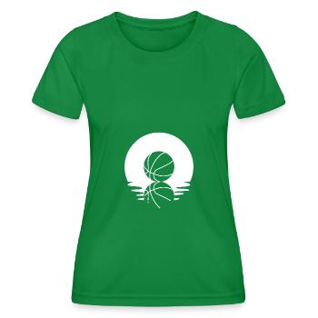 Cercle et réflexion - Basketball - - T-shirt sport Femme - vert - Devant - AI Model Female 172 dark (172cm)