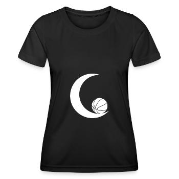 Mondsichel - Basketball - - Frauen Funktions-T-Shirt - Schwarz - Vorne - AI Model Female 172 light (172cm)