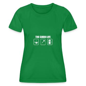 Das gute Leben - Dart - - Frauen Funktions-T-Shirt - Kelly Green - Vorne - AI Model Female 172 dark (172cm)