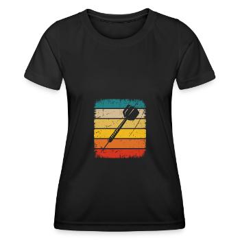 Retro Rectangle - Dart - - Women's Functional T-Shirt - black - Front - AI Model Female 172 light (172cm)