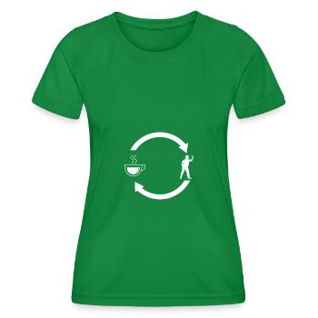 Flèches de chargement - Café - Joueurs de fléchettes - - T-shirt sport Femme - vert - Devant - AI Model Female 172 dark (172cm)