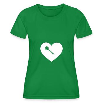 Herzform - Dart - - Frauen Funktions-T-Shirt - Kelly Green - Vorne - AI Model Female 172 dark (172cm)