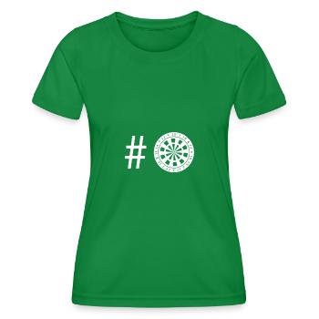 Hashtag - Dartboard - - Women's Functional T-Shirt - kelly green - Front - AI Model Female 172 dark (172cm)