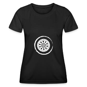 Grunge Circle - Fléchettes - - T-shirt sport Femme - noir - Devant - AI Model Female 172 light (172cm)