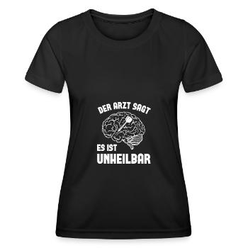Der Arzt Sagt Es Ist Unheilbar - Dart - - Frauen Funktions-T-Shirt - Schwarz - Vorne - AI Model Female 172 light (172cm)