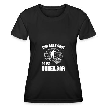 Der Arzt Sagt Es Ist Unheilbar - Dartspieler - Der - Frauen Funktions-T-Shirt - Schwarz - Vorne - AI Model Female 172 light (172cm)