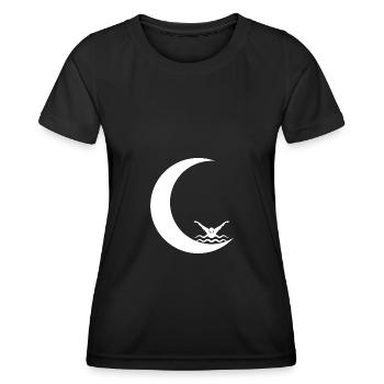 Crescent Moon - Swimming - Swimming - - Women's Functional T-Shirt - black - Front - AI Model Female 172 light (172cm)