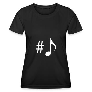 Hashtag - Music - - Women's Functional T-Shirt - black - Front - AI Model Female 172 light (172cm)