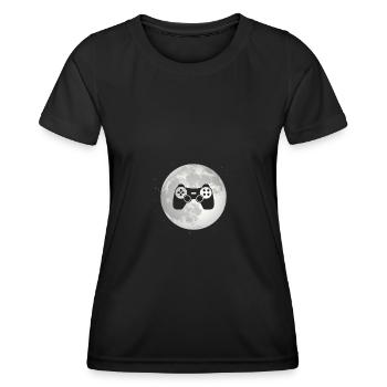 Vollmond - Spiel - - Frauen Funktions-T-Shirt - Schwarz - Vorne - AI Model Female 172 light (172cm)