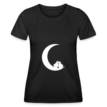 Crescent Moon - Gants de boxe - - T-shirt sport Femme - noir - Devant - AI Model Female 172 light (172cm)