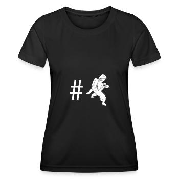 Hashtag - Fire Brigade - - Women's Functional T-Shirt - black - Front - AI Model Female 172 light (172cm)