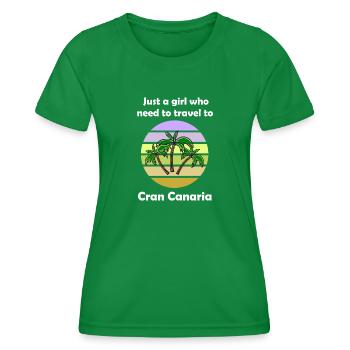 Die Ferien auf Cran Canaraia - Frauen Funktions-T-Shirt - Kelly Green - Vorne - AI Model Female 172 dark (172cm)